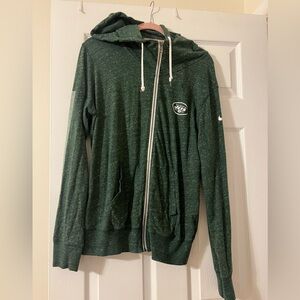 NFL Green Nike NY JETS Lightweight Zip-Up Hoodie